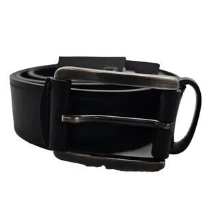 Ted Baker Belt Men's Size 30 Black Leather Silver Buckle NWT